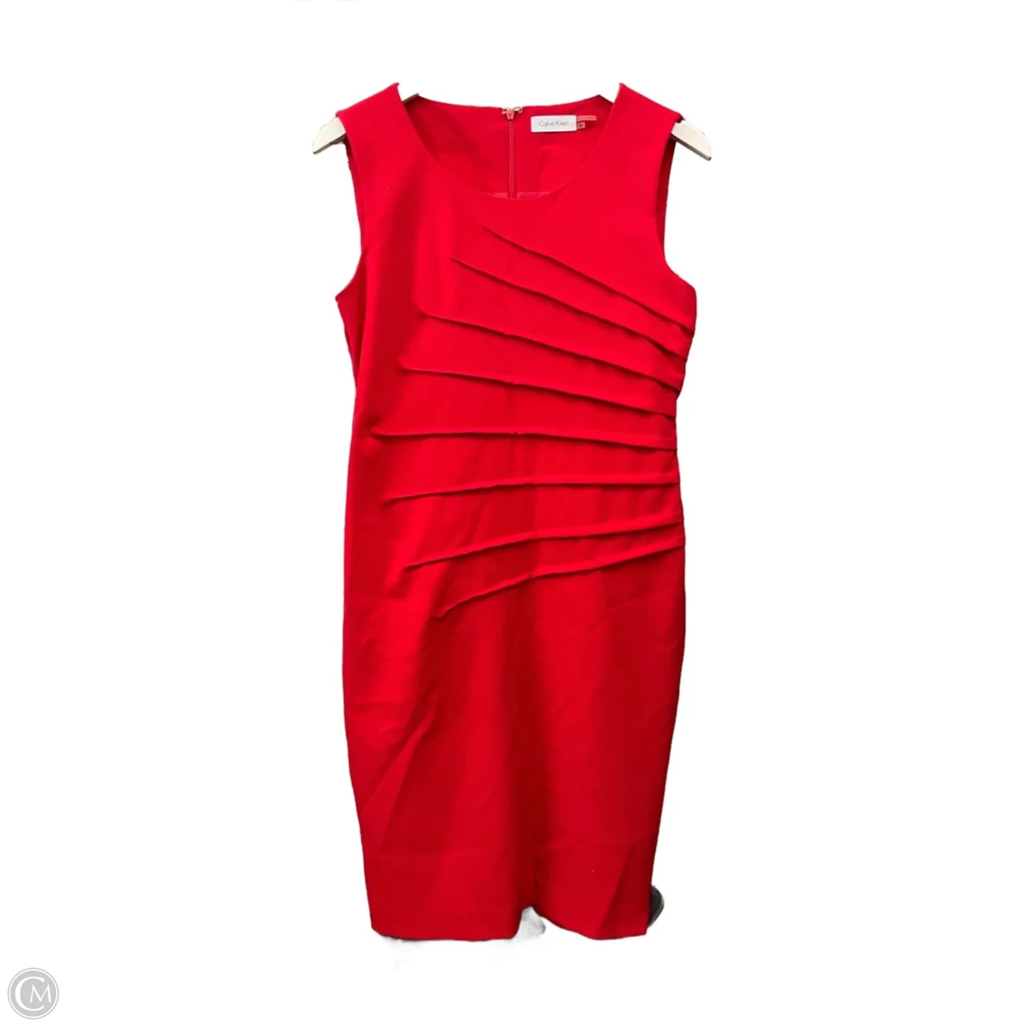 Dress Casual Short By Calvin Klein In Red, Size: M