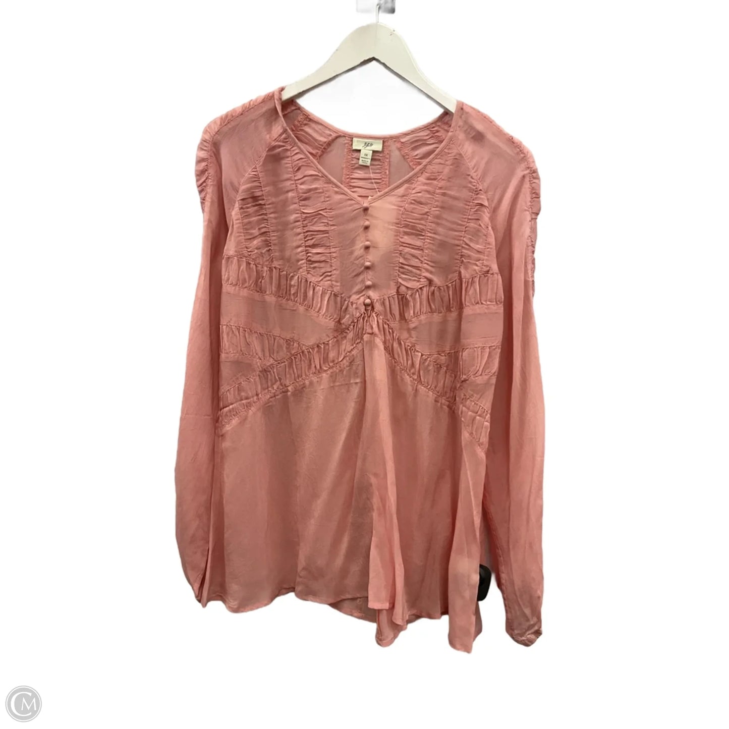 Top Long Sleeve By J. Jill In Pink, Size: 1x