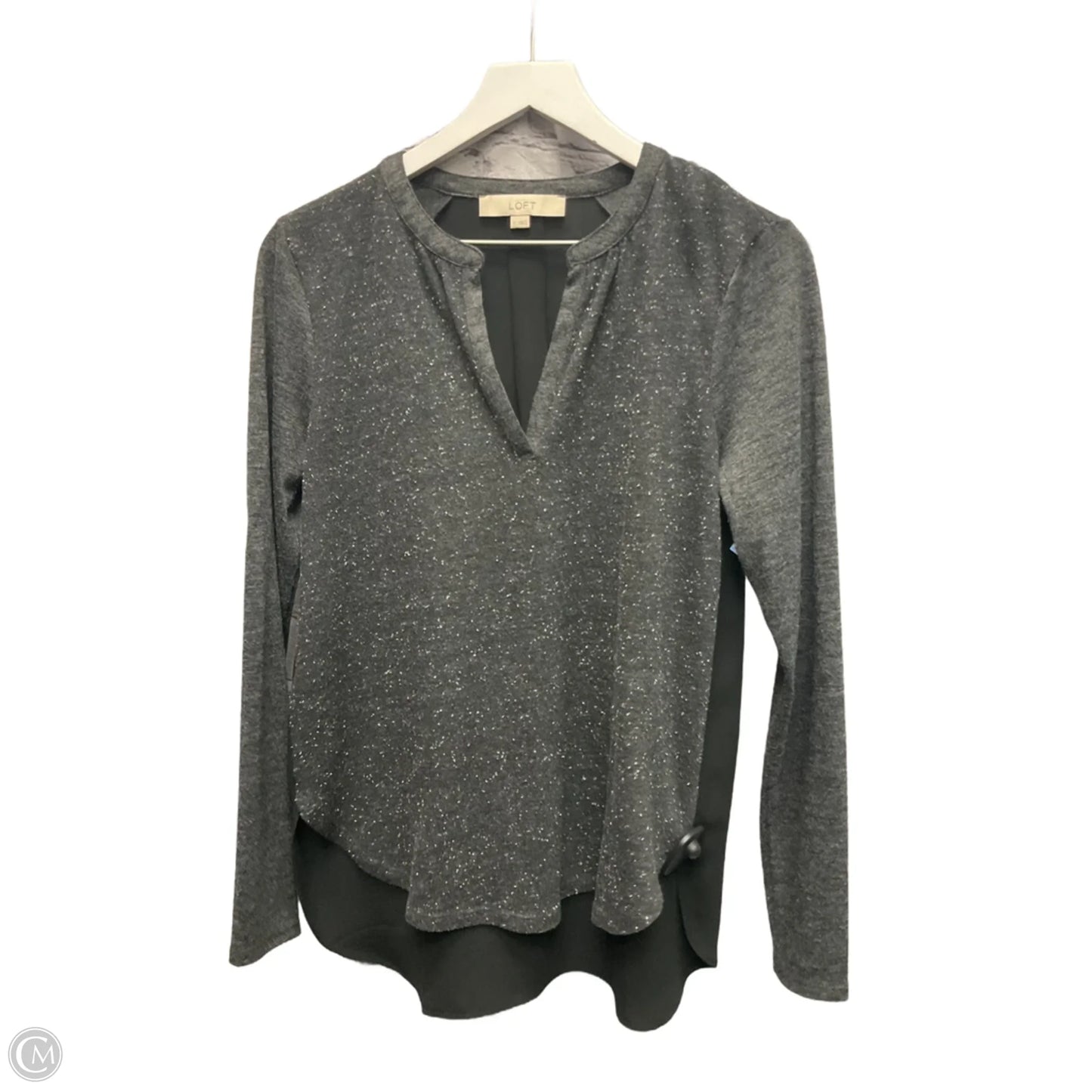 Top Long Sleeve By Loft In Grey, Size: Xs