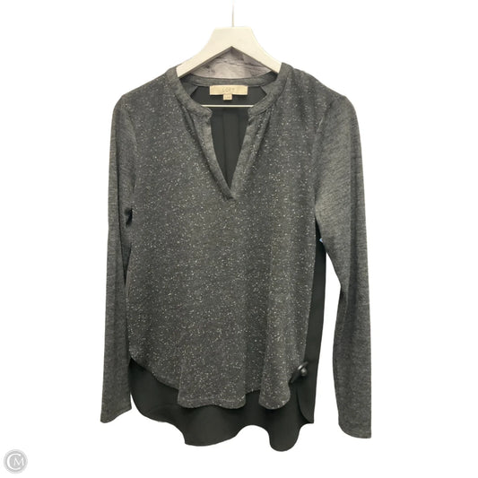 Top Long Sleeve By Loft In Grey, Size: Xs