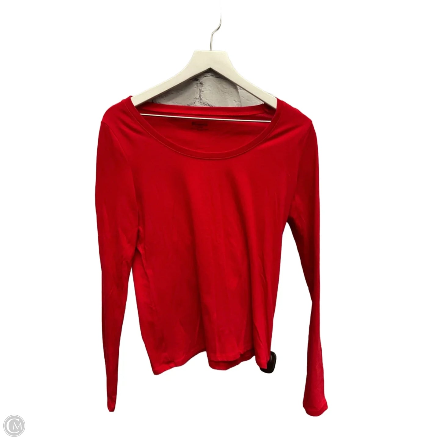 Top Long Sleeve Basic By No Boundaries In Red, Size: L