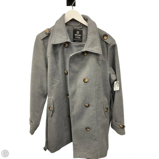 Coat Wool By Clothes Mentor In Grey, Size: L