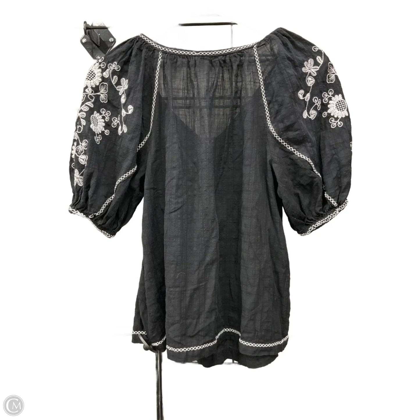 Top Short Sleeve By Max Studio In Black & White, Size: Xs