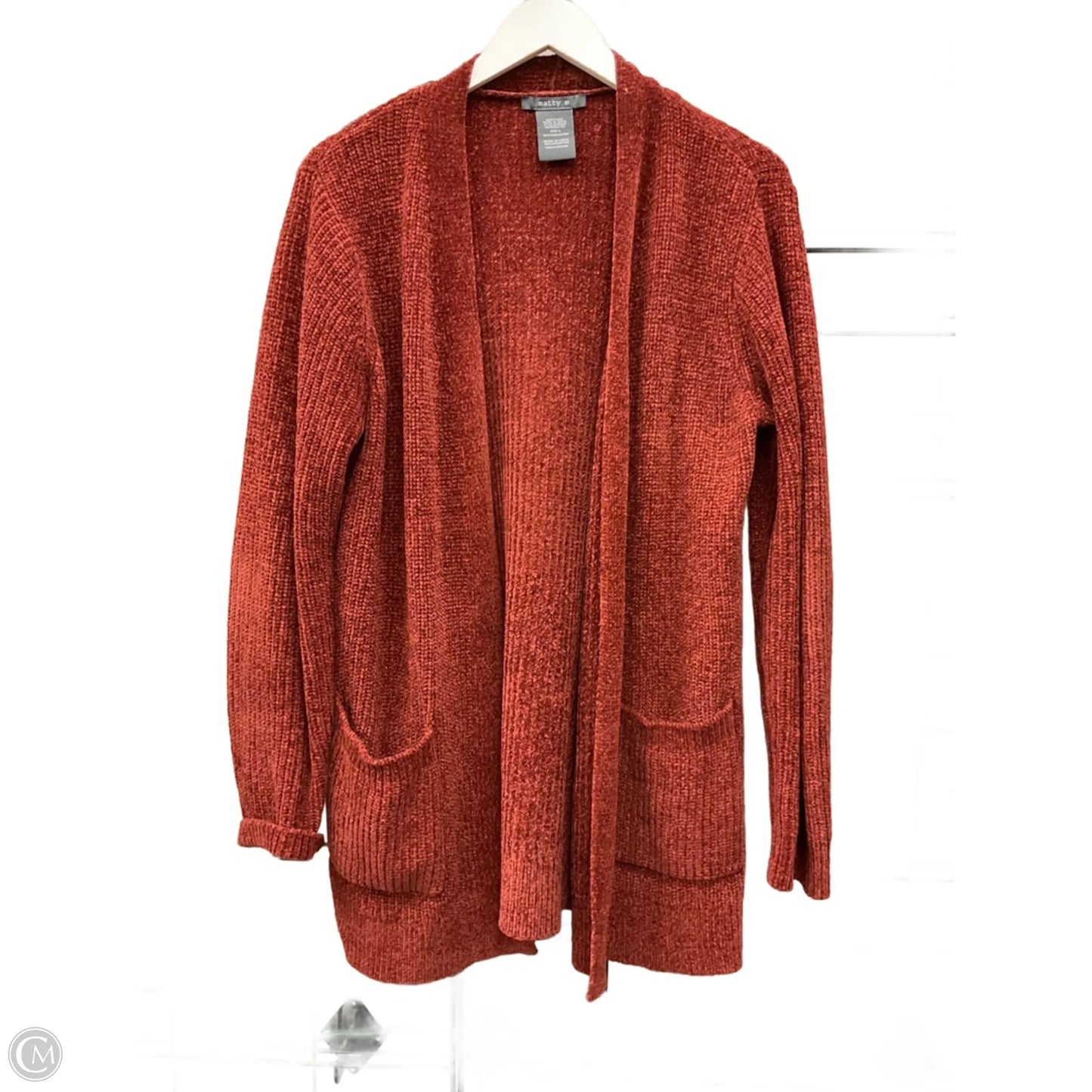 Sweater Cardigan By Matty M In Red, Size: L