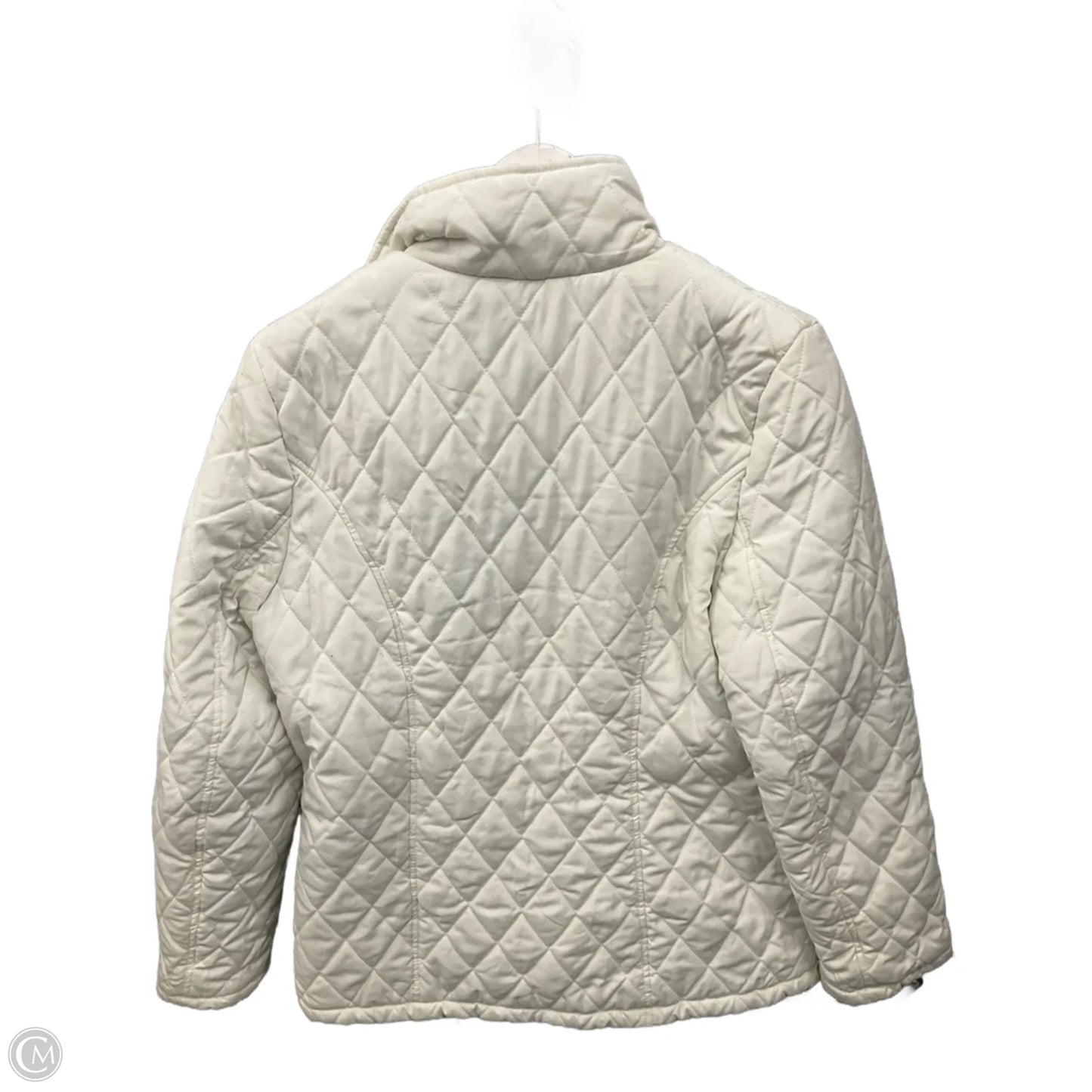 Coat Puffer & Quilted By Chadwicks In White, Size: S