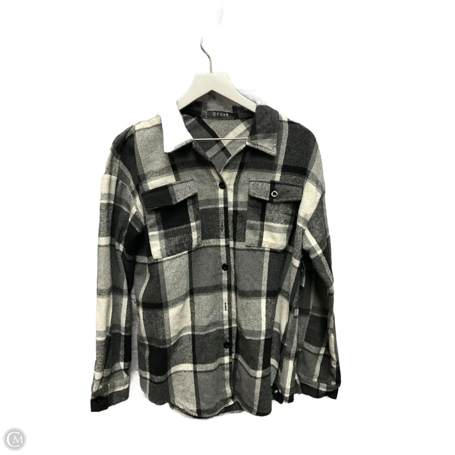 Jacket Shirt By Cmf In Black & White, Size: S