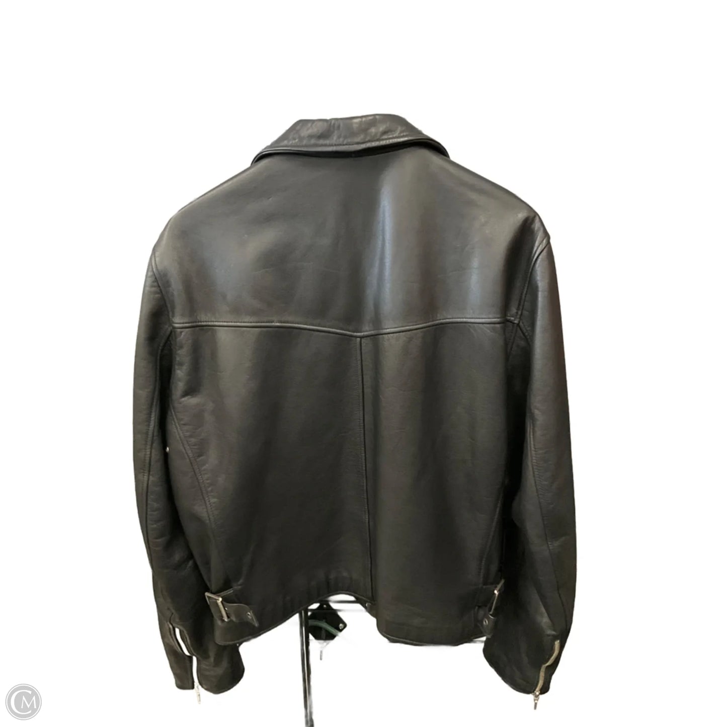 Jacket Moto Leather By Clothes Mentor In Black, Size: Xl