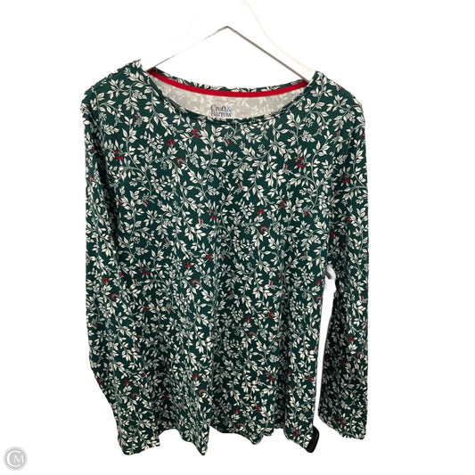 Top Long Sleeve By Croft And Barrow In Green & Red, Size: Xl