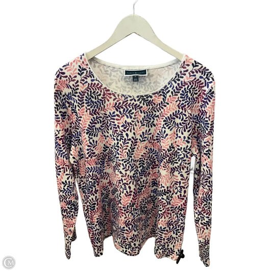 Top Long Sleeve By Karen Scott In Pink & Purple, Size: Xl