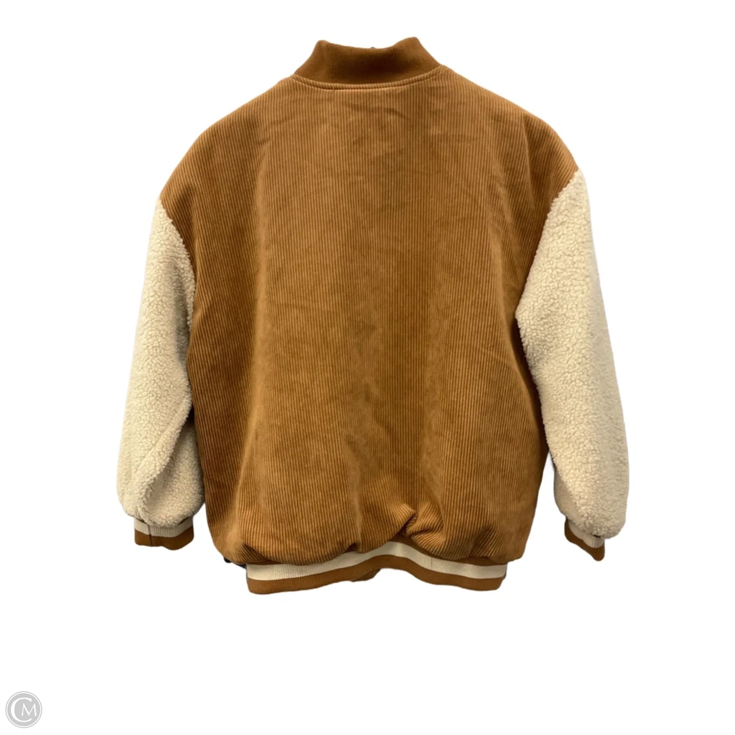 Jacket Faux Fur & Sherpa By Forever 21 In Cream & Tan, Size: Xs