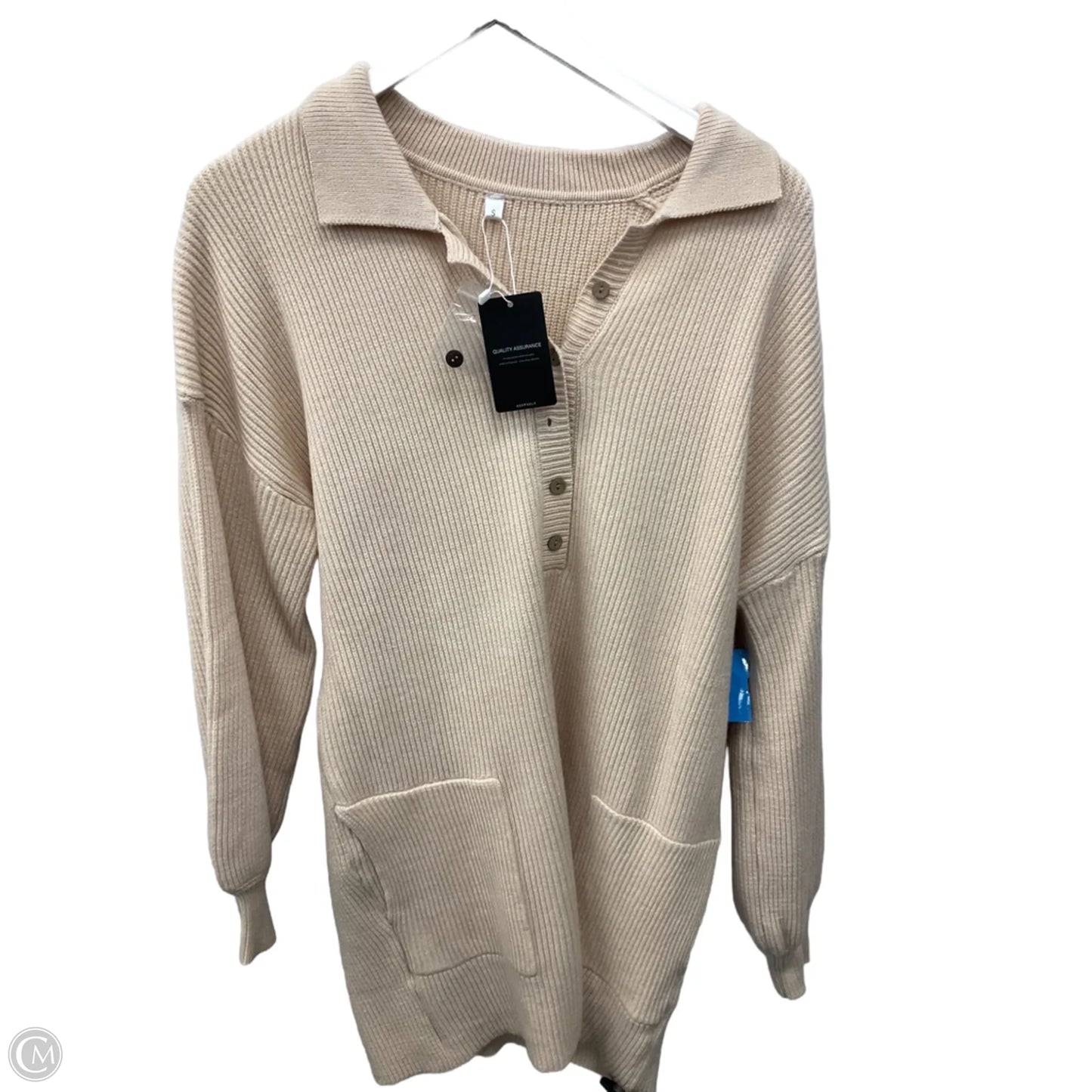 Dress Sweater By Clothes Mentor In Beige, Size: S