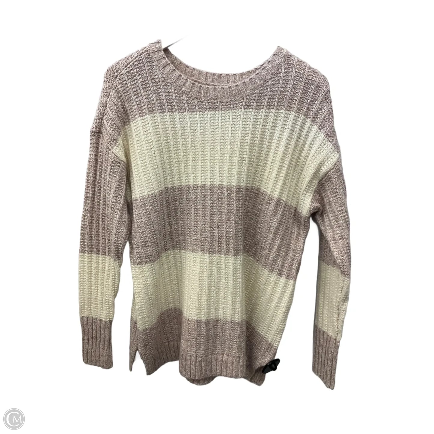 Sweater By Christopher And Banks In Cream & Pink, Size: L