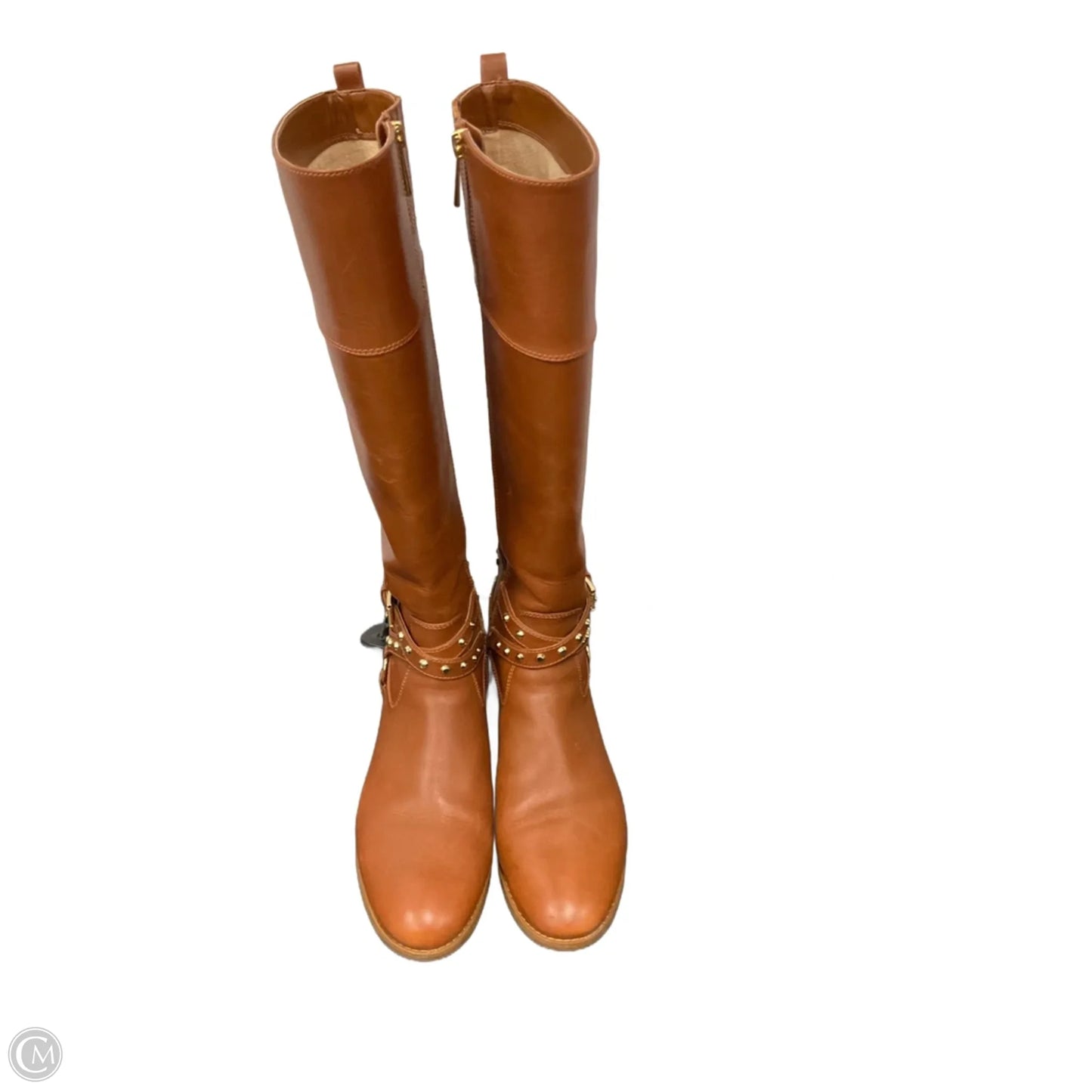 Boots Mid-calf Heels By Michael By Michael Kors In Tan, Size: 9.5