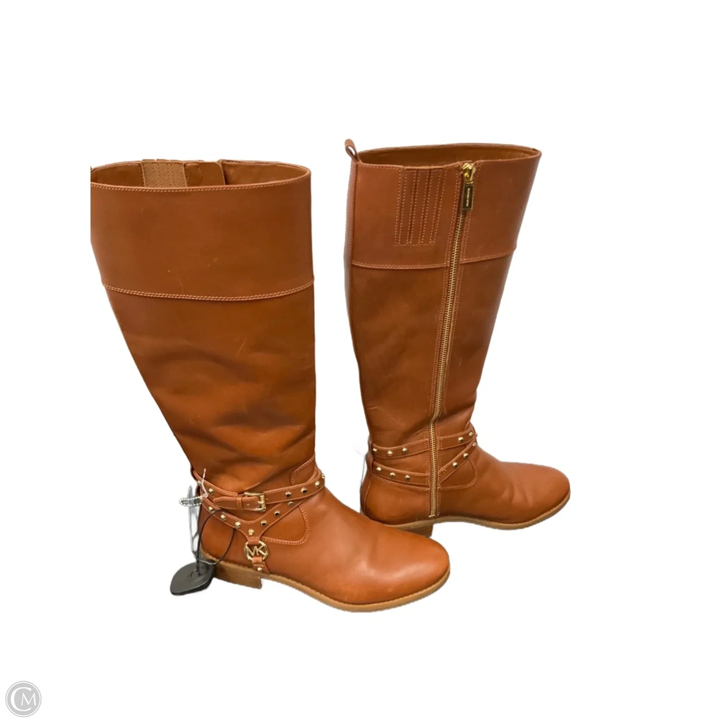 Boots Mid-calf Heels By Michael By Michael Kors In Tan, Size: 9.5