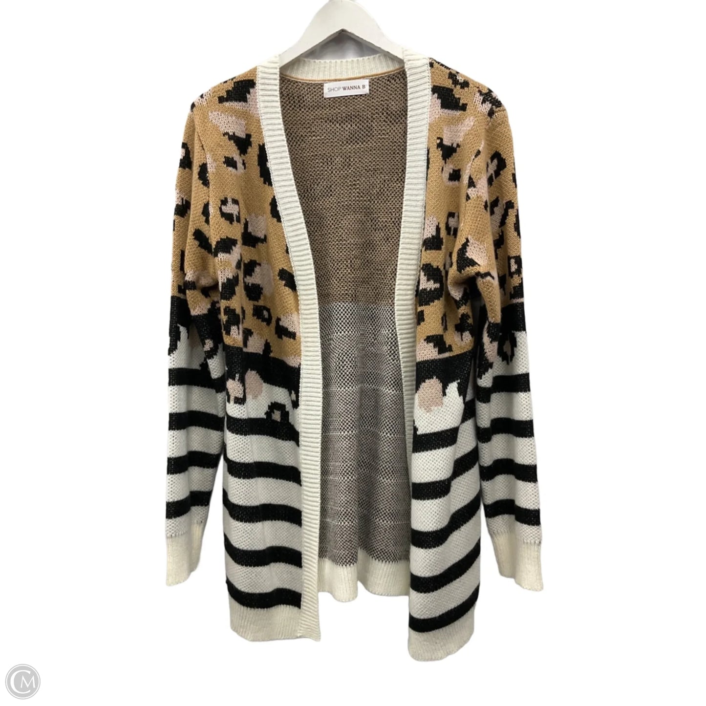 Sweater Cardigan By Wanna B In Animal Print, Size: S