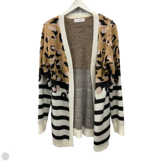 Sweater Cardigan By Wanna B In Animal Print, Size: S