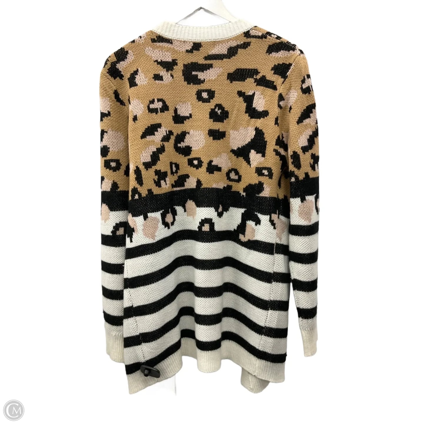 Sweater Cardigan By Wanna B In Animal Print, Size: S