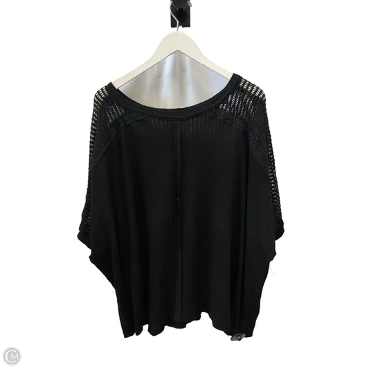 Top Short Sleeve By Andree By Unit In Black, Size: 2x