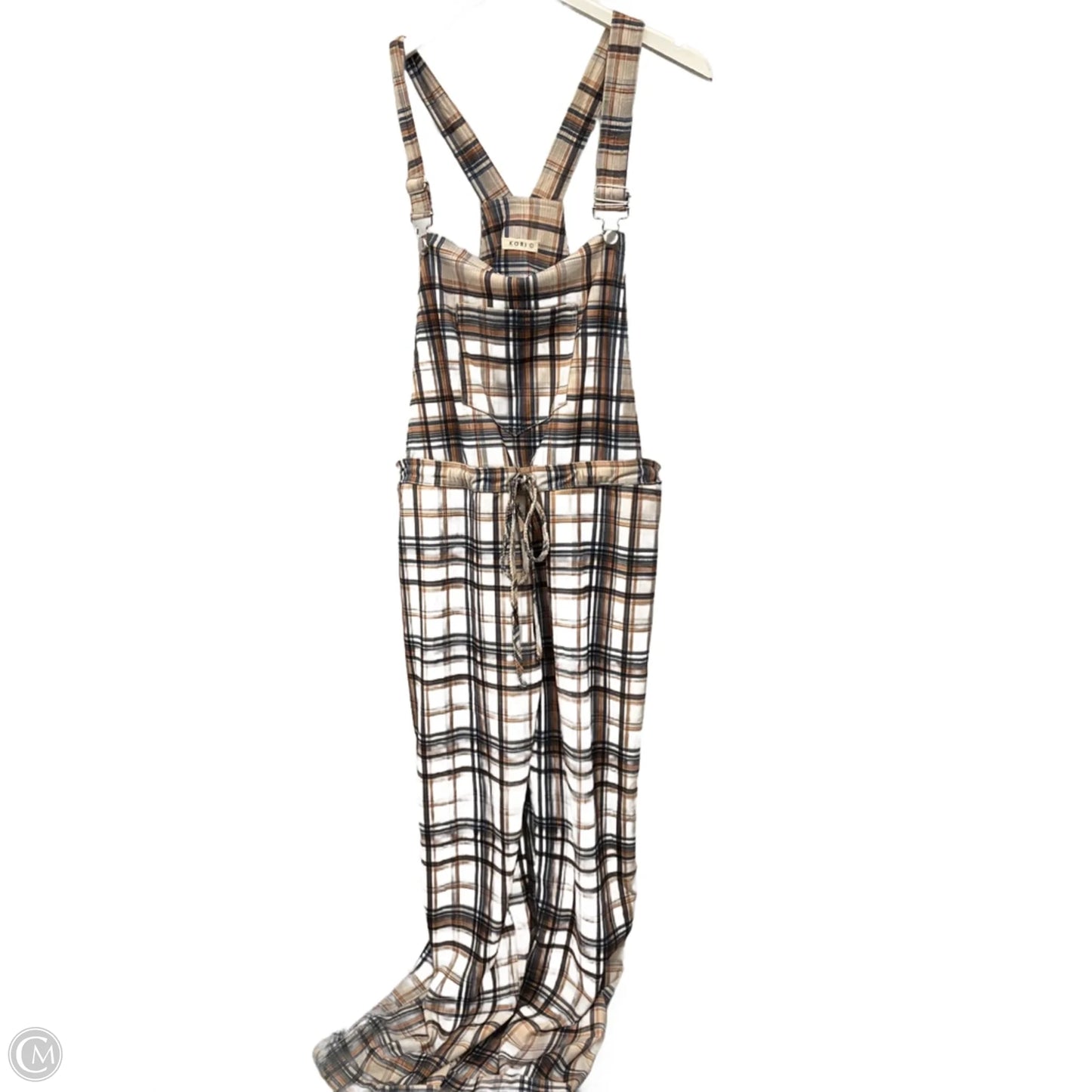 Overalls By Clothes Mentor In Plaid Pattern, Size: L