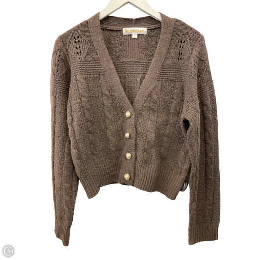 Sweater Cardigan By Clothes Mentor In Brown, Size: M