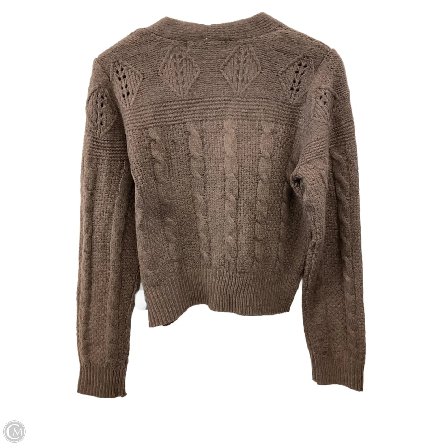 Sweater Cardigan By Clothes Mentor In Brown, Size: M