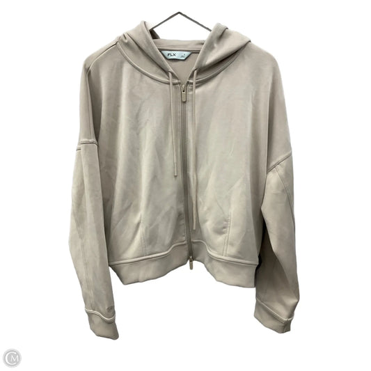 Athletic Jacket By Flx In Beige, Size: L