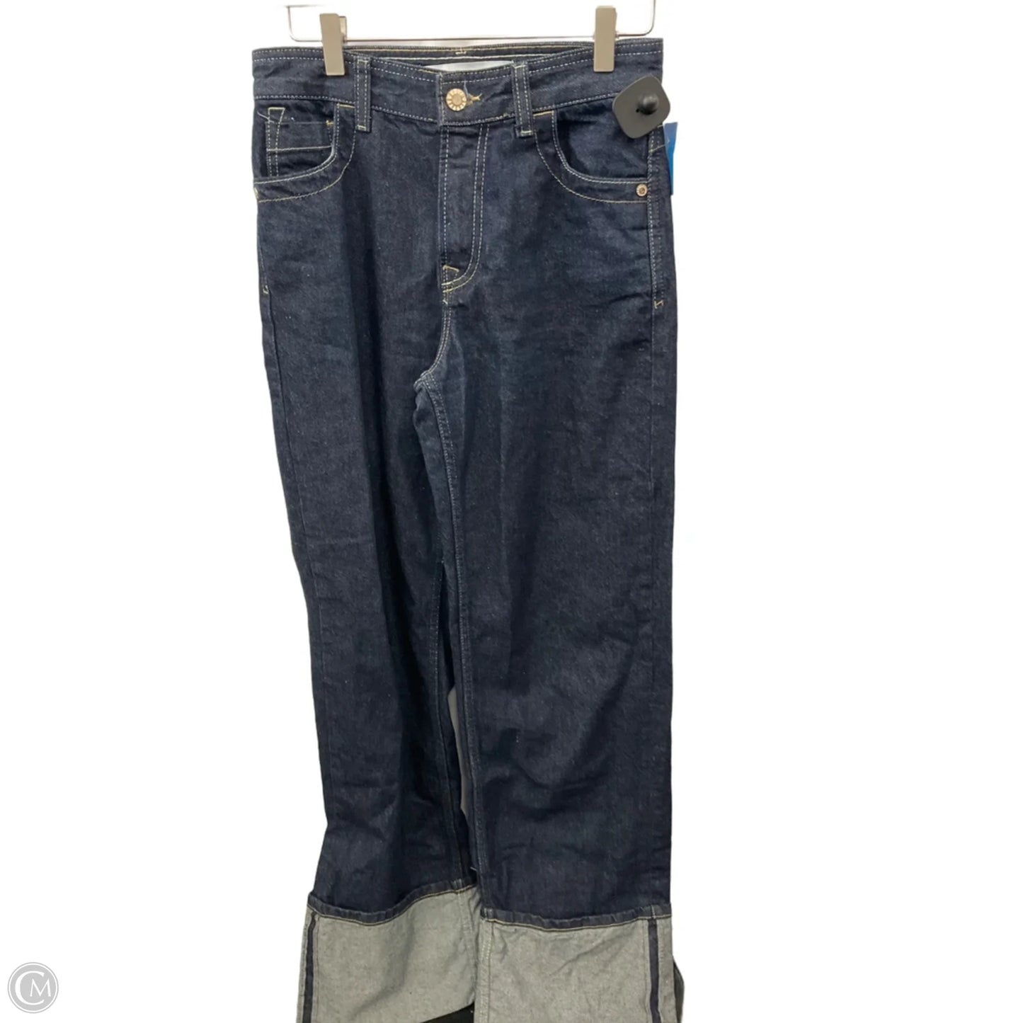 Jeans Wide Leg By Bershka In Blue Denim, Size: 2