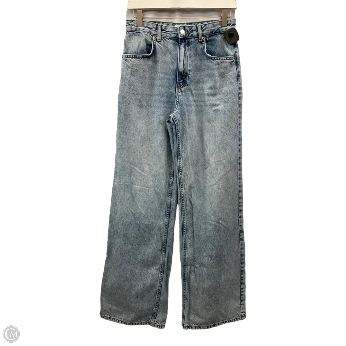 Jeans Wide Leg By Pull&bear In Blue Denim, Size: 4