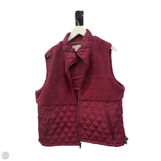 Vest Puffer & Quilted By Christopher And Banks In Maroon, Size: Xl