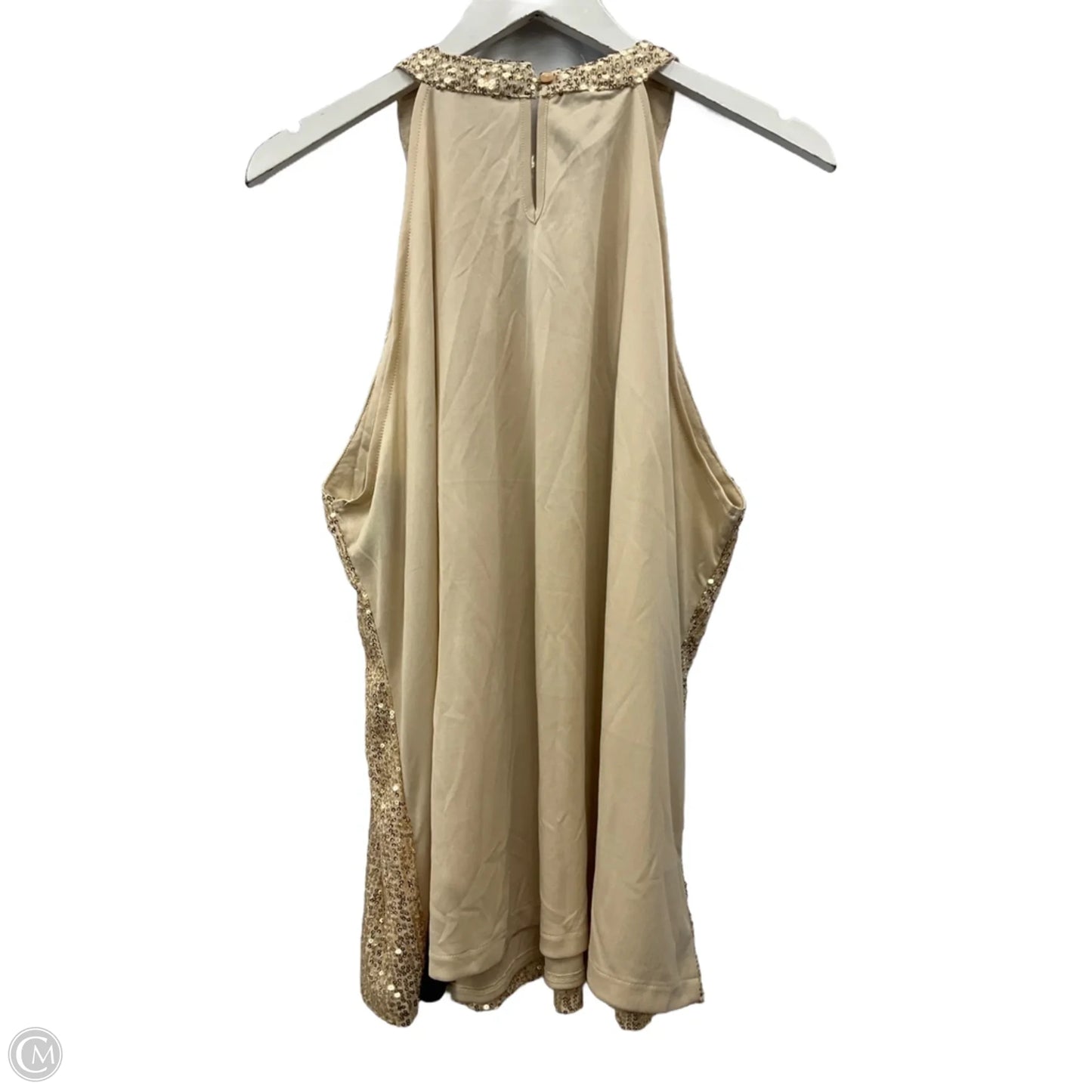 Top Sleeveless By Clothes Mentor In Gold, Size: 2x