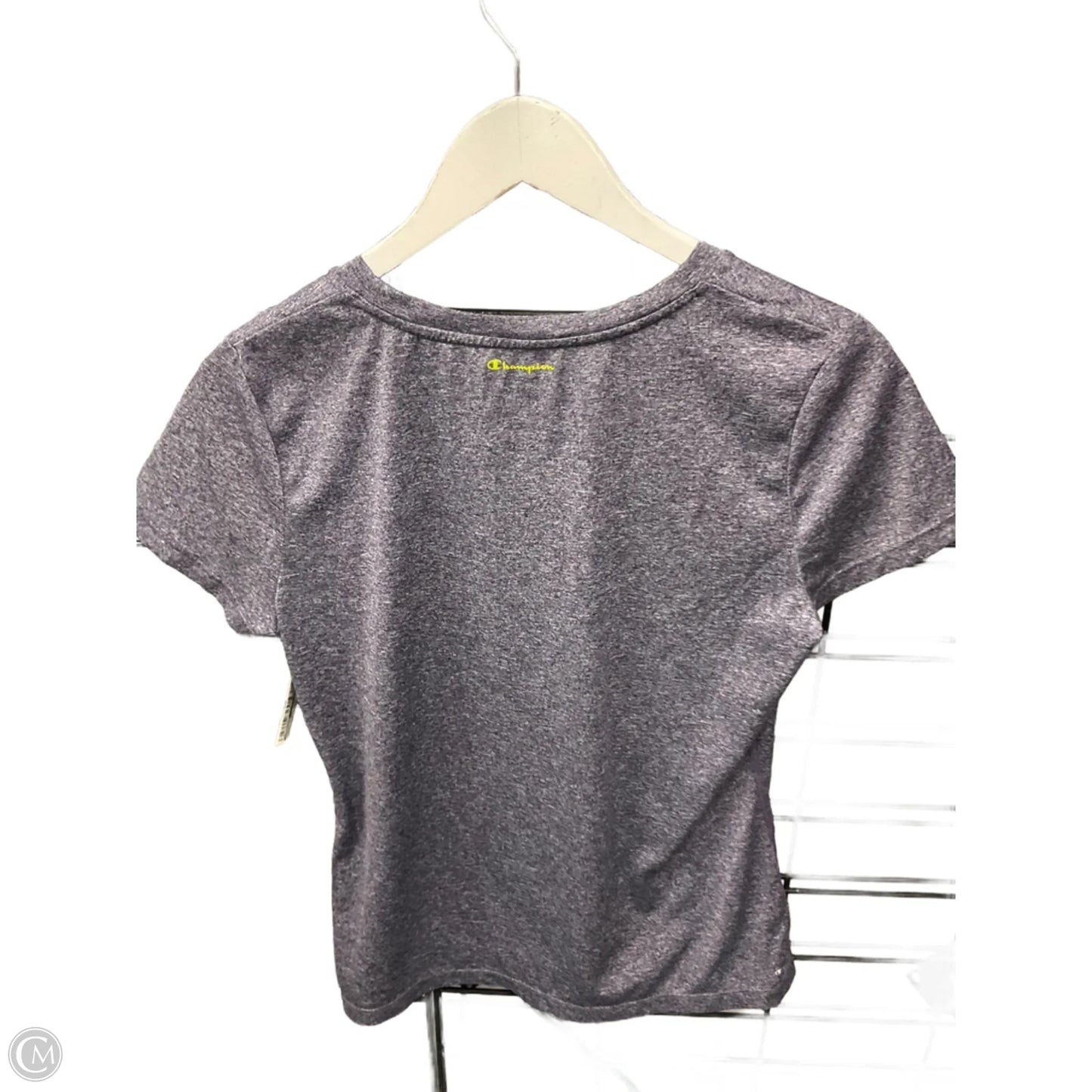 Athletic Top Short Sleeve By Champion In Purple, Size: Medium