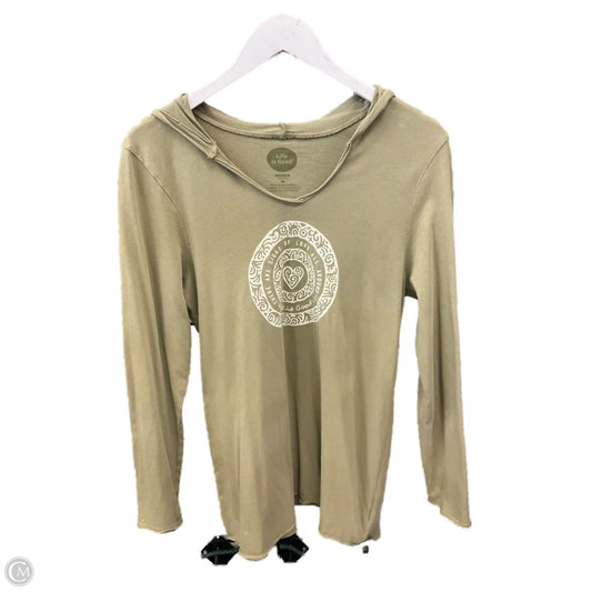 Top Long Sleeve By Life Is Good In Green, Size: M