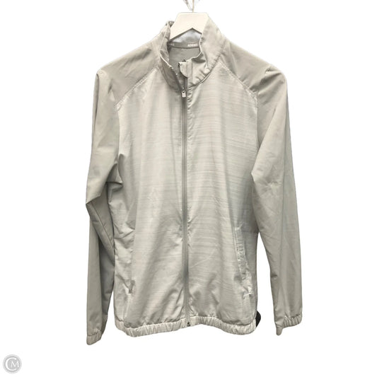 Athletic Jacket By Adidas In Grey, Size: L