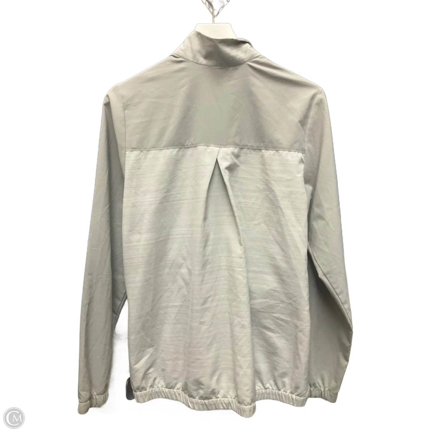 Athletic Jacket By Adidas In Grey, Size: L