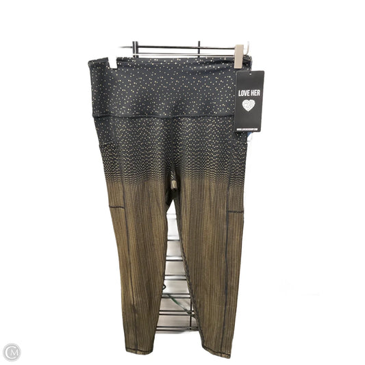 Athletic Leggings By Clothes Mentor In Black & Gold, Size: L