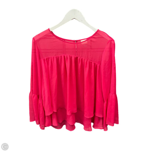 Top Long Sleeve By A New Day In Pink, Size: M