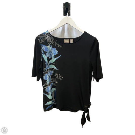 Top Short Sleeve By Chicos In Black, Size: 1x