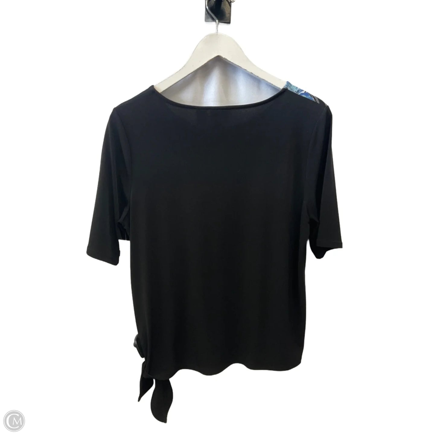 Top Short Sleeve By Chicos In Black, Size: 1x