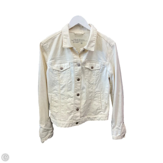 Jacket Denim By Gap In Cream, Size: M