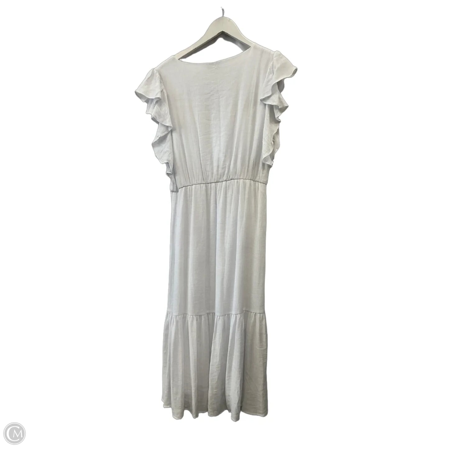 Dress Casual Midi By Clothes Mentor In White, Size: M