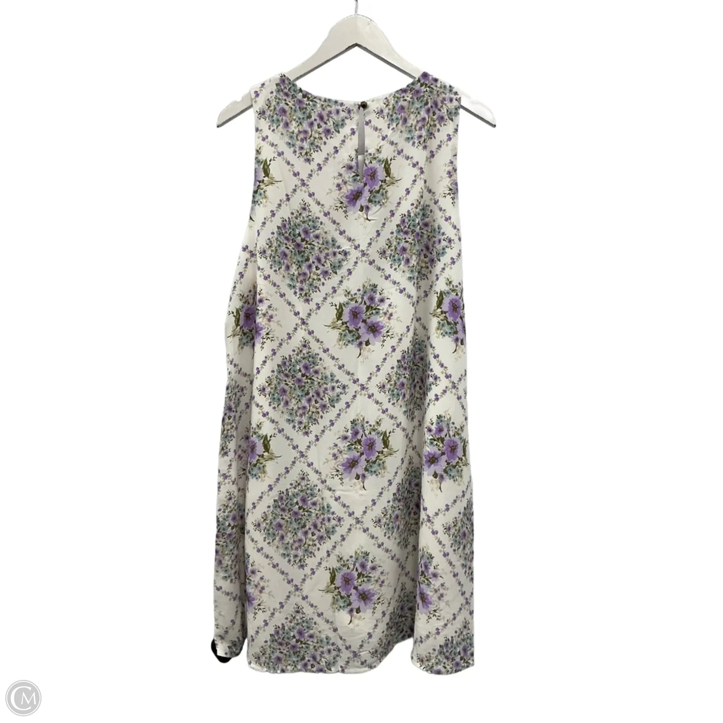 Dress Casual Midi By Andree By Unit In Purple & White, Size: 2x
