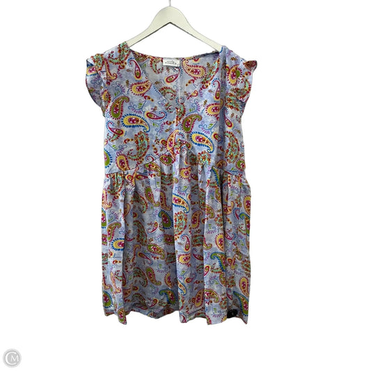 Dress Casual Short By Emily Wonder In Purple, Size: 1x