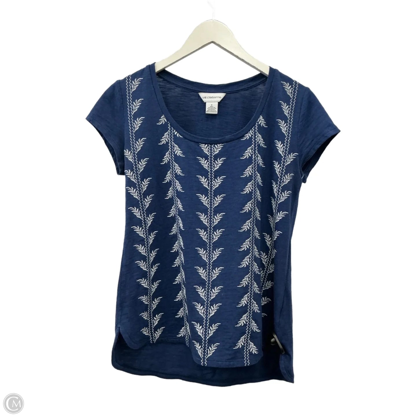 Top Short Sleeve By Liz Claiborne In Blue, Size: S