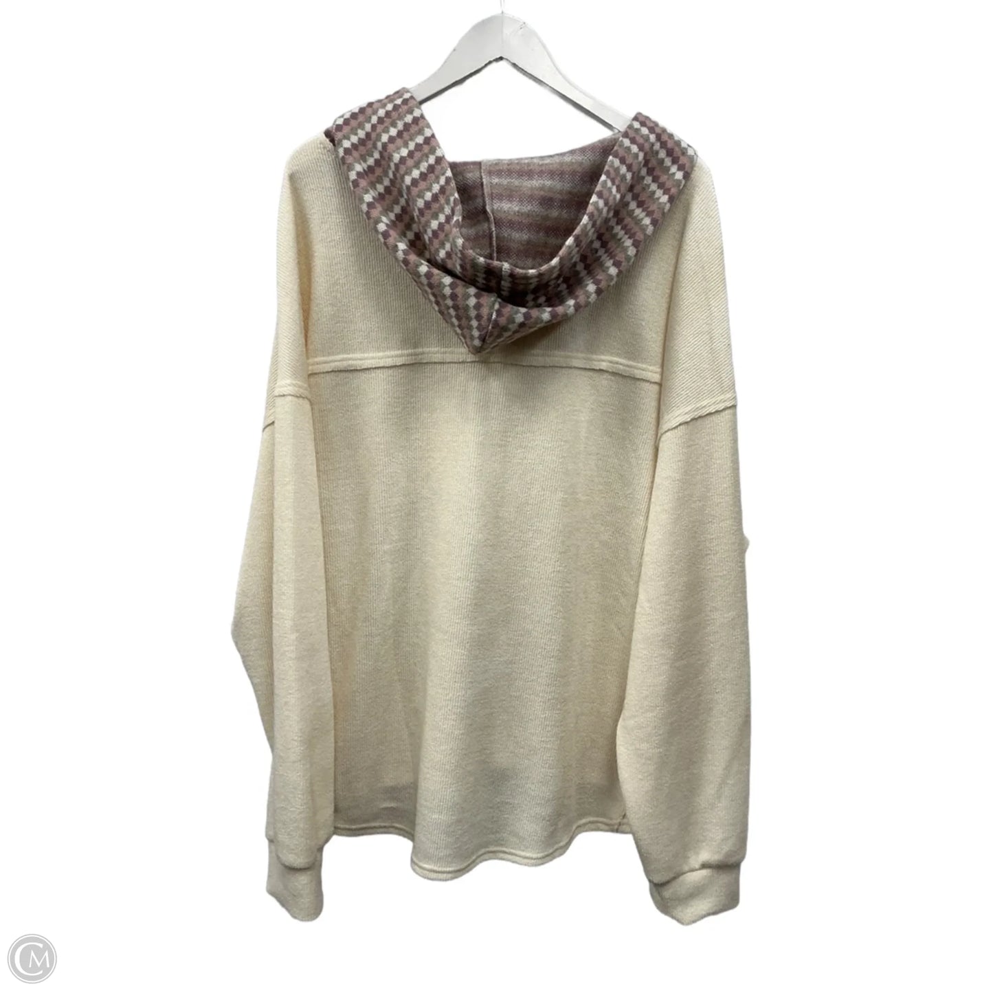 Top Long Sleeve By New In In Cream, Size: 2x