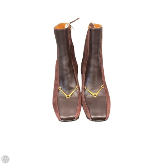 Boots Designer By Tory Burch In Maroon, Size: 8