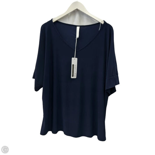 Top Short Sleeve By Dear Scarlett In Navy, Size: 2x
