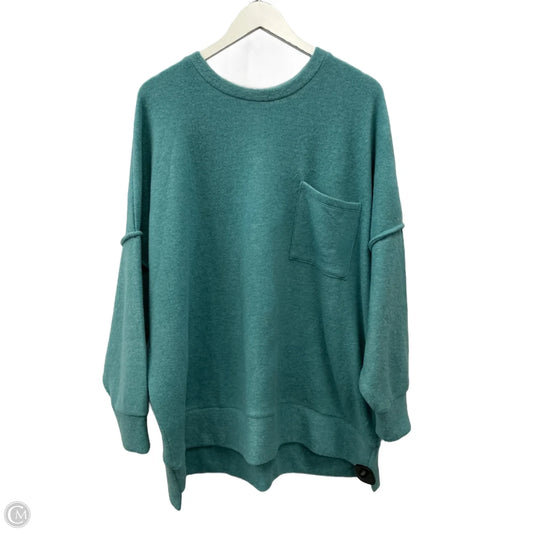 Sweatshirt Crewneck By Zenana In Teal, Size: 2x