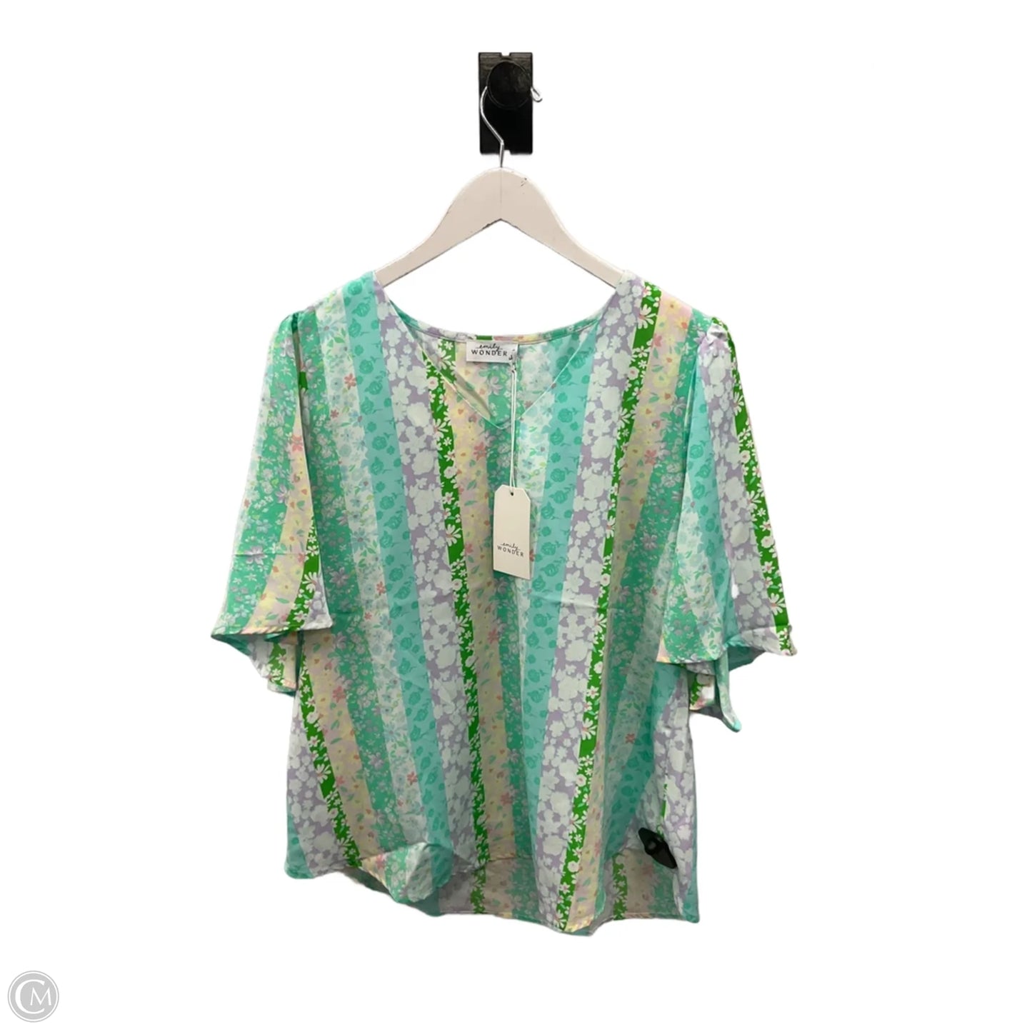 Top Short Sleeve By Emily Wonder In Floral Print, Size: M