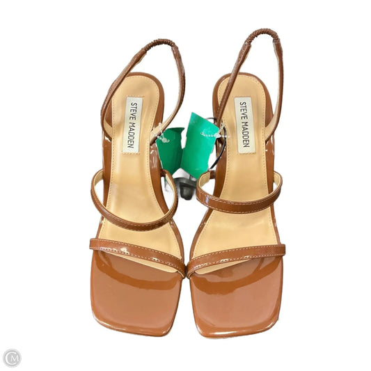 Sandals Heels Stiletto By Steve Madden In Brown, Size: 8