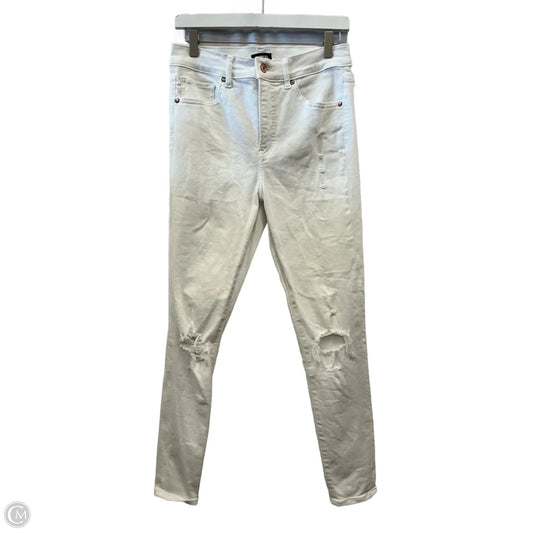 Jeans Skinny By Express In White, Size: 8